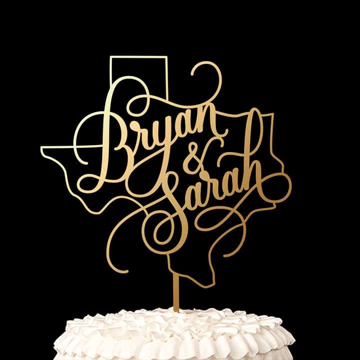 Elegant & Modern Custom Wedding Cake Toppers by Better Off Wed – Mon Cheri Bridals